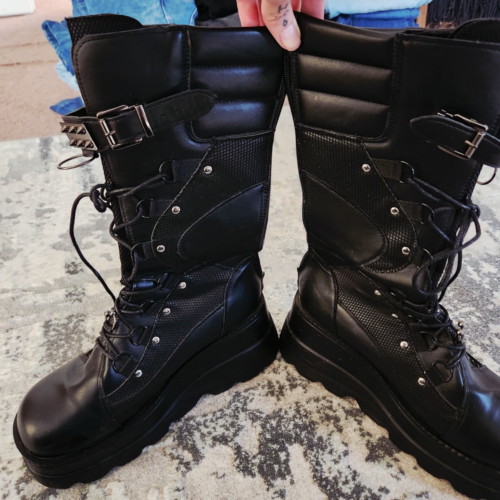 Black Women's Combat Boots